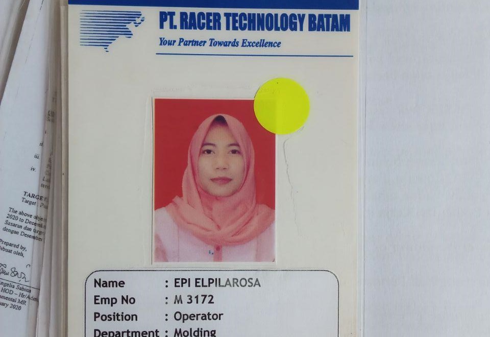 kartu karyawan Batam