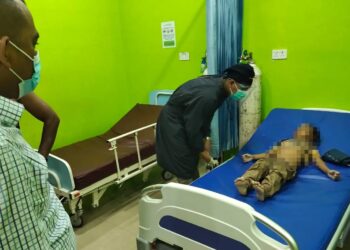 Korban Raffa Athayakanza di rumah sakit. (Foto: arsip Kapolsek Sagulung)