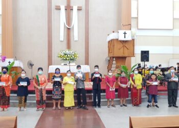 Acara Natal di HKBP Lubuk Baja. (Foto: Dokumentasi panitia)