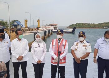 Peresmian Dermaga II Telaga Punggur, Kamis 25 Februari 2021. (Foto: Muhamad Ishlahuddin)