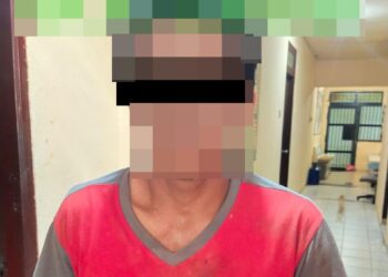 Pelaku pencabulan terhadap anak tiri. (Foto: Arsip Polsek Batu Aji)
