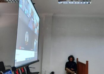 Suasana sidang virtual di Pengadilan Negeri Batam, Kepulauan Riau. (Foto: Muhamad Ishlahuddin)