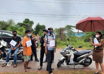 Reka ulang penikaman Irwansyah, warga Kampung Tua Bagan, Sei Beduk, Kota Batam. (Foto: Muhamad Ishlahuddin)