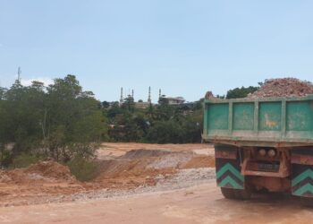 Lokasi penimbunan hutan bakau di Patam Lestari, Sekupang, Batam. (Foto: Muhamad Ishlahuddin)