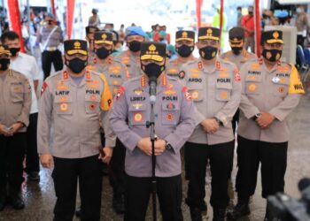 Kapolri Jenderal Polisi Listyo Sigit Prabowo, di Rapat Kerja Teknis (Rakernis) Divisi Propam Polri di Gedung Rupatama Mabes Polri, Jakarta Selatan, Selasa, 13 April 2021. (Foto: Polda Kepri)