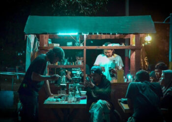 Gerobak Becenk Coffe milik Rudi di Villa Muka Kuning, Batu Aji, Batam, Kepulauan Riau. (Foto: Arsip narasumber)