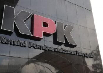 Logo Komisi Pemberantasan Korupsi (KPK) di Gedung KPK. (Foto: Kompas)