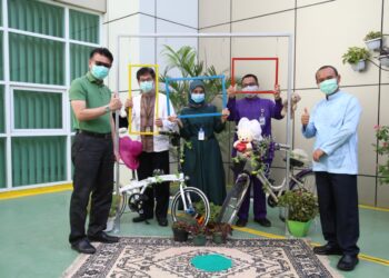 RSBP Batam mencanangkan gerakan “RSBP Batam Menuju Green Hospital”, Jumat, 7 Mei 2021 pagi, di Lobby Utama Gedung B RSBP Batam. (Foto: Humas BP Batam)