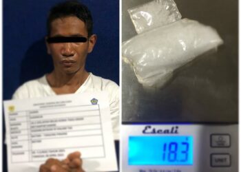 Pelaku dan barang bukti calon penumpang pembawa sabu-sabu. (Foto: Bea dan Cukai Batam)