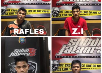 Pelaku pencurian dengan kekerasan. (Foto: Polda Kepri)