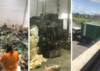 Aktivitas pemilahan limbah elektronik di dalam gudang blok C-3A kawasan Horizon Industrial Park, Kota Batam, Kepulauan Riau. (Foto: Arsip narasumber)