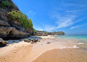 Salah satu sudut pantai Nusa Dua di Provinsi Bali.