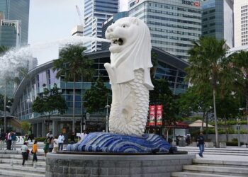 Taman Merlion, salah satu ikon Singapura.