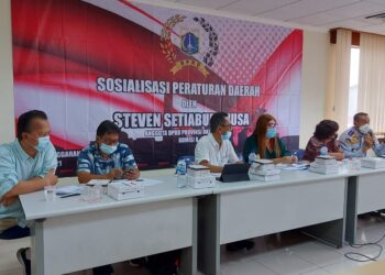 Sosialisasi Perda tentang Transportasi dilakukan di Kantor PWI Jaya pada Senin,14 Juni 2021. (Foto: Istimewa)