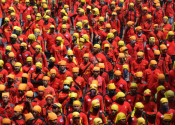 Ilustrasi serikat buruh. (Sumber: tirto.id)