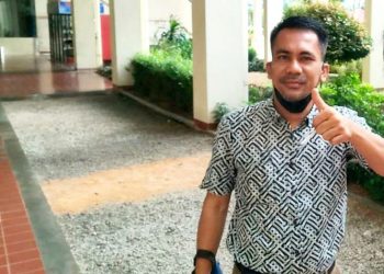Koordinator Aliansi Gerakan Industri Maritim Batam, Erdi Steven Manurung. (Foto: Bintang Hasibuan)