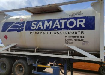 Sebanyak 19 ribu kilogram oksigen dari Batam dikirim ke Medan. (Foto: Bea Cukai Batam)