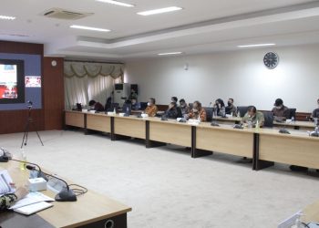 Ansar pada Rakor Pembahasan dan Persiapan Pengukuhan Tim Terpadu BUMD di Dompak, Tanjungpinang, Kamis 2 September 2021. (Foto: ist)