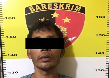 I (44), pelaku pencurian sepeda motor di Kawasan Nagoya, Batam, Kepulauan Riau, yang diamankan Polsek Lubuk Baja, Rabu, 1 September 2021. (Foto: ist)