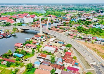 Jembatan Sei Alalak Kota Banjarmasin Provinsi Kalimantan Selatan.