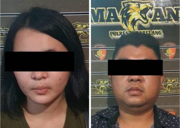 Pasangan suami istri menjadi tersangkan penggelapan. Foto: Humas Polresta Barelang