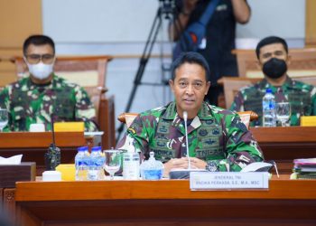 Jenderal TNI Andhika Perkasa saat menjalani fit and proper test oleh Komisi I di Gedung DPR RI, Senayan, Jakarta, Sabtu, 6 November 2021.