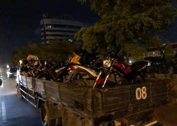 Motor yang diangkut Satlantas Polresta Barelang. (Foto: Arsip Satlantas Polresta Barelang)