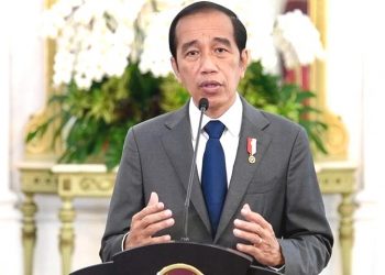 Presiden Joko Widodo memberikan sambutan secara virtual pada Pertemuan Pertama Menteri Keuangan dan Gubernur Bank Sentral G20 atau The 1st Finance Ministers and Central Bank Governors Meeting yang digelar di Jakarta,  Kamis, 17 Februari 2022. (Foto: setneg.go.id)