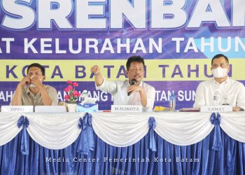 Wali Kota Batam Muhammad Rudi menghadiri Musyawarah Rencana Pembangunan (Musrenbang) Tingkat Kelurahan Duriangkang. (Foto: MEDIA CENTER PEMERINTAH KOTA BATAM)