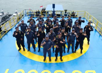 Penutupan Patkor Kastima ke-26 di antara perairan Pulau Kukup dan perairan Pulau Karimun Anak pada Selasa, 15 November 2022. (Foto: KPU Bea Cukai Batam)