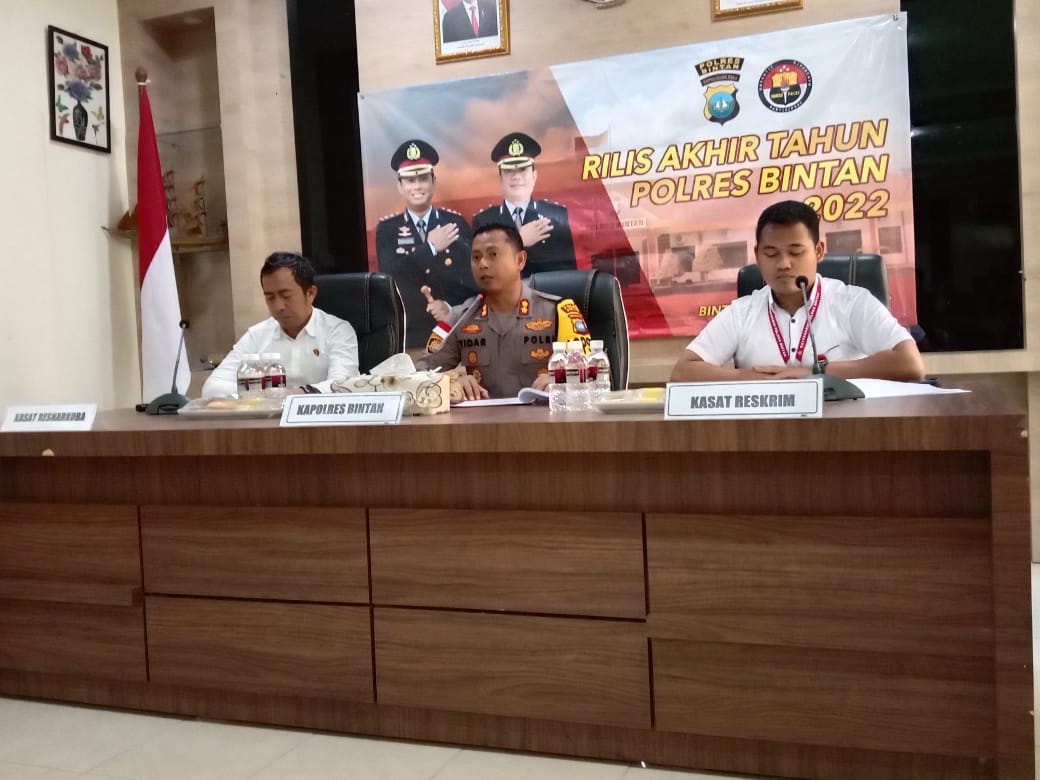 Rilis Akhir Tahun 2022 Polres Bintan Tidar Jumlah Personel Kurang