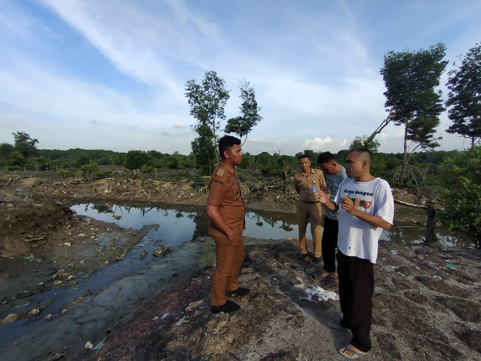 Lokasi Drainase Induk Tanjung Uncang yang dijadikan jalur penyelundupan TKI ilegal.