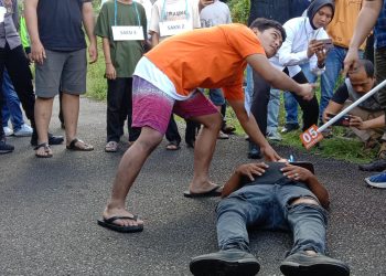 Proses rekonstruksi yang menewaskan 1 pelajar di Bintan.