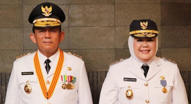 Gubernur Kepri Ansar Ahmad, dan Wakil Gubernur Kepri Marlin Agustina. (Foto: Ist/ Dok.Pemprov Kepri).