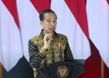 Presiden Jokowi dalam pidato Rakornas Kepala Daerah dan FKPD se-Indoensia, Selasa (17/01/2023). (Foto: via snipping YouTube Sekretariat Presiden).