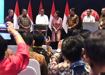 Presiden RI Jokowi resmi membuka Perdagangan Bursa Efek Indonesia Tahun 2023 yang diselenggarakan di Main Hall Bursa Efek Indonesia, Jakarta, Senin (02/01/2023). (Foto: Ist/ Kris-Biro Pers Sekretariat Presiden).