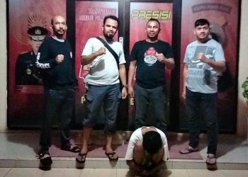 Tim Polsek Bengkog berhasil mengamankan salah satu pelaku begal MA, yang masih di bawah umur. (Foto: Ist/ Polsek Bengkong).