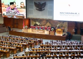 Suasana saat Sidang Paripurna DPR RI di Kompleks Parlemen, Senayan. (Foto: Ist/ dpr.go.id).