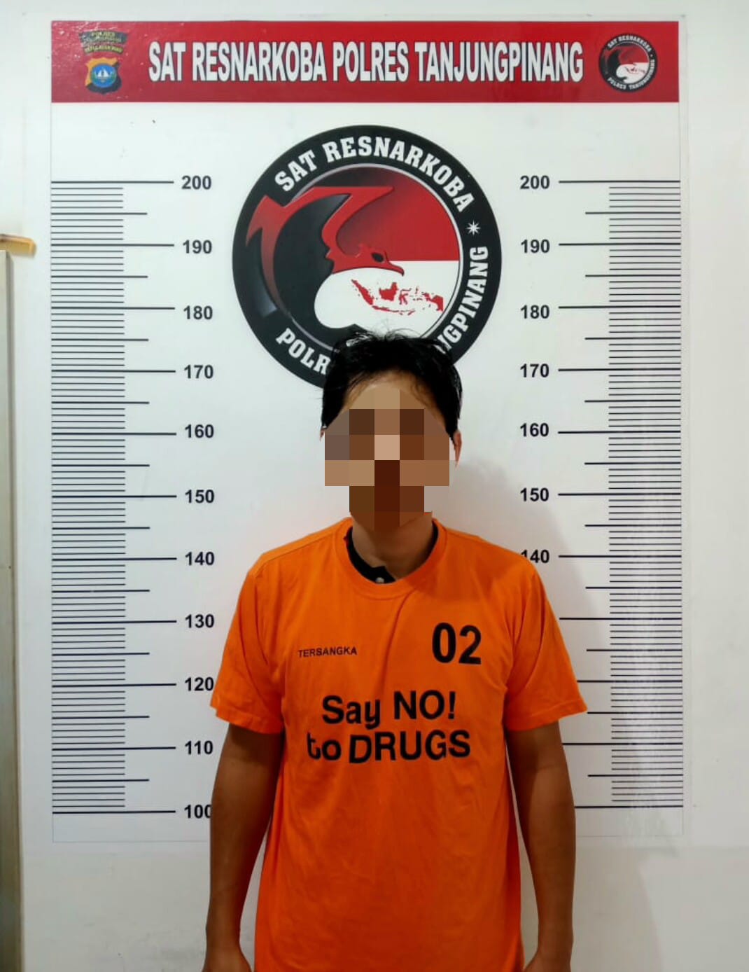 JR yang dibekuk Sat Resnarkoba Tanjungpinang, atas kepemilikan sabu seberat 528 gram. (Foto: Ist/ Dok.Polresta Tanjungpinang).