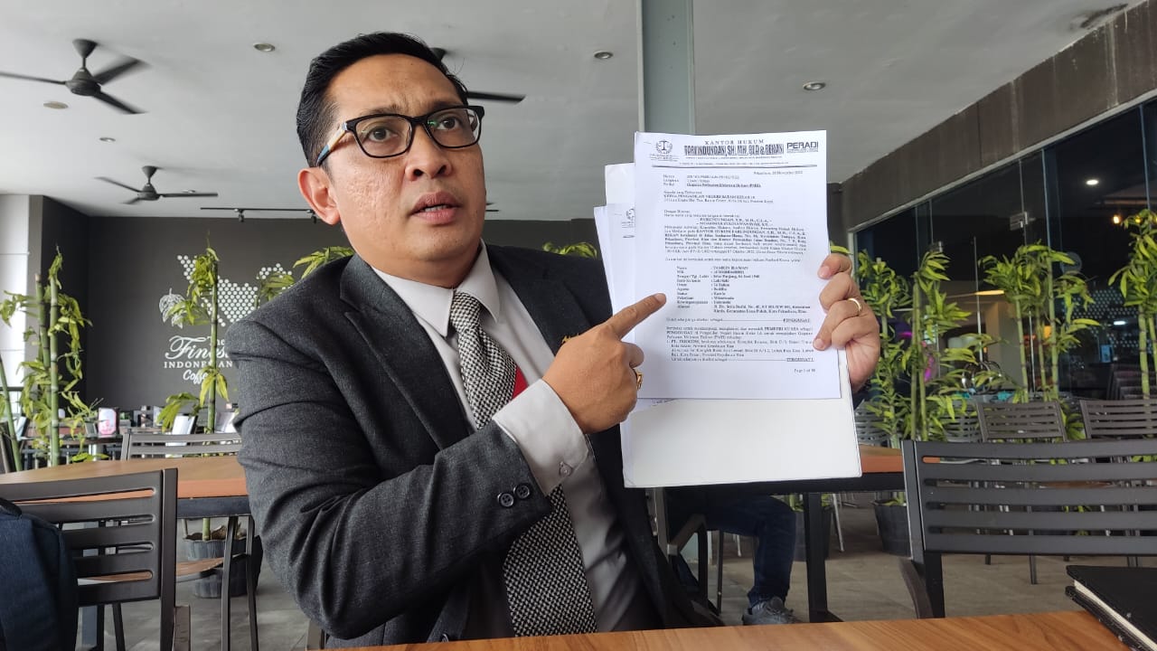 Parlindungan, Kuasa Hukum Tamrin Irawan (Penggugat) yang ditemui di Batam, Rabu (22/02/2023). (Foto: HMS/ Sarma).