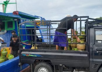 Ratusan tabung gas elpiji 3 kg yang diduga tidak memiliki izin, diamankan Polres Bintan. (Foto: Ist/ Dok.DKUPP Bintan).