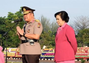 Kapolda Kepri, Irjen Tabana Bangun dalam apel Operasi Keselamatan Seligi 2023, di Mapolda Kepri, Selasa (07/02/2023). (Foto: Ist/ Humas Polda Kepri).