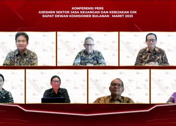 Rapat Dewan Komisioner Bulanan Otoritas Jasa Keuangan (OJK), pada 29 Maret 2023. (Foto: Ist/ OJK).
