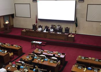 Rapat Paripurna pembahadan Ranperda Pertanggungjawaban APBD 2022 Kota Batam. (Foto: Irvan Fanani)