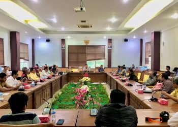 Rapat Dengar Pendapat (RDP) terkait perizinan lahan di wilayah Bengkong pada Senin, 10 Juli 2023 di ruang rapat Komisi I DPRD Batam. (Foto: Irvan Fanani)