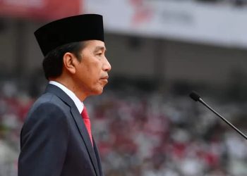 Presiden Joko Widodo menjadi Inspektur Upacara Peringatan ke-77 Hari Bhayangkara Tahun 2023, di Stadion Utama Gelora Bung Karno, Senayan, Jakarta, Sabtu (1/07/2023).(Foto: presidenri.go.id).