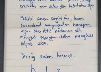 Foto surat yang viral di media. (Foto: Ist./Facebook).