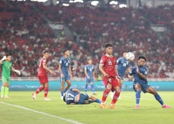 Suasana pertandingan kemenangan Timnas Indonesia lawan Brunei Darussalam di Stadion Gelora Bung Karno, Jakarta Kamis, 12 Oktober 2023 malam yang berakhir 6-0. (Foto: Ist/bola internasional).