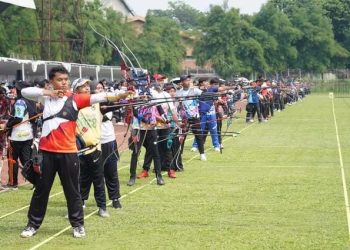 Kejuaraan Nasional Panahan Barebow Tahun 2023, di Lapangan Stadion GOR Pajajaran, Kota Bogor, Sabtu, 18 November 2023. (Foto: Ist./laraspost.com).