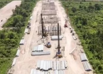 Ruas jalan tol Trans Sumatera, khususnya  Betung-Jambi seksi 3 Bayung Lencir-Tempino (Baleno) di Provinsi Jambi. (Foto: Ist./Jambilink).